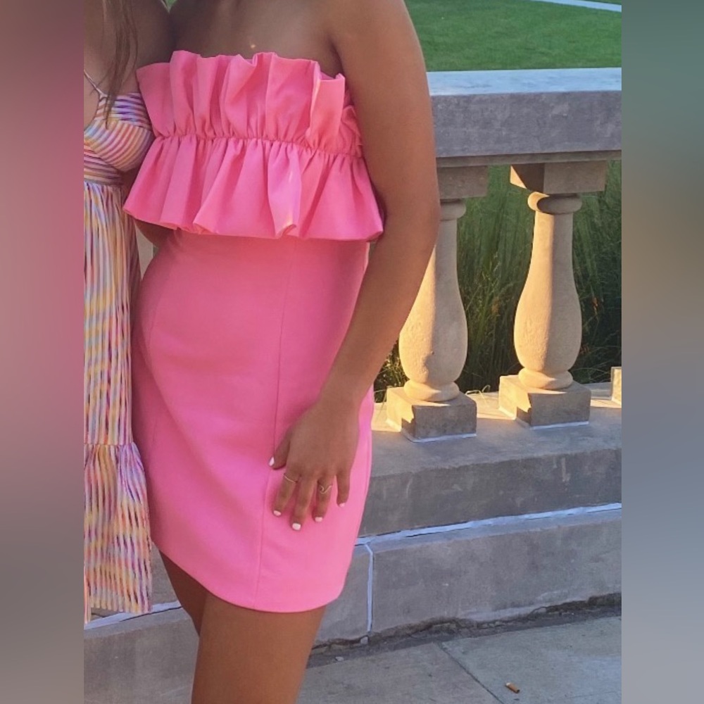 Pink Ruffled Top Dress - Picture 2 of 3